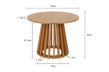 Peyra Soffbord Runt 60 cm Fanér - Ek - Möbler - Bord & matgrupper - Soffbord