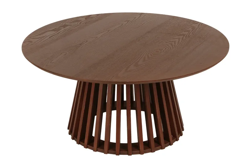 Peyra Soffbord Runt 86 cm Fanér - Valnöt - Möbler - Bord & matgrupper - Soffbord