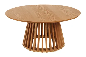 Peyra Soffbord Satsbord Runt 86/60 cm Fanér - Ek - Möbler - Bord & matgrupper - Soffbord