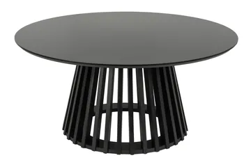 Peyra Soffbord Satsbord Runt 86/60 cm Fanér - Svart - Möbler - Bord & matgrupper - Soffbord