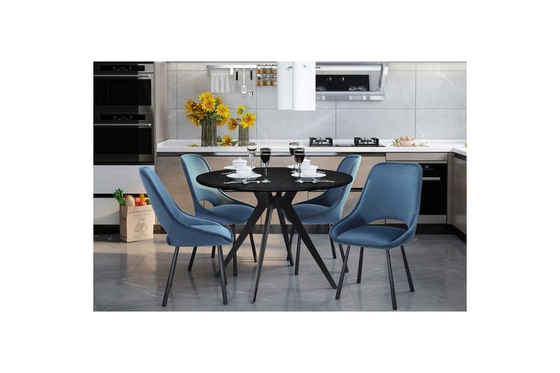 Philip Matbord Rund 110 cm - Svart - Möbler - Bord & matgrupper - Matbord & köksbord