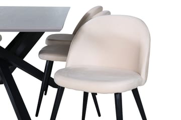Piazza Matbord 190 cm med 6 Velvet Stitches Matstol - Möbler - Bord & matgrupper - Matgrupper