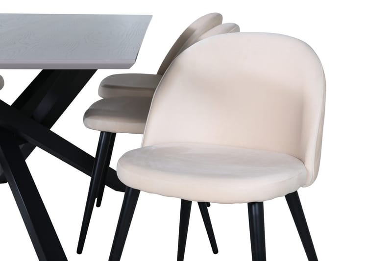 Piazza Matbord 190 cm med 6 Velvet Stitches Matstol - M öbler - Bord & matgrupper - Matgrupper