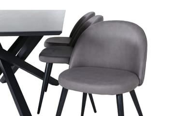 Piazza Matbord 190 cm med 6 Velvet Stitches Matstol - Möbler - Bord & matgrupper - Matgrupper