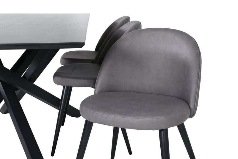 Piazza Matbord 190 cm med 6 Velvet Stitches Matstol - Möbler - Bord & matgrupper - Matgrupper