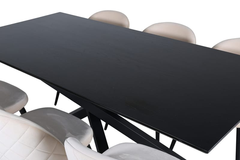 Piazza Matbord 190 cm med 6 Velvet Stitches Matstol - Möbler - Bord & matgrupper - Matgrupper