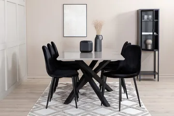 Piazza Matbord 190 cm med 6 Polar Köksstol - Möbler - Bord & matgrupper - Matgrupper