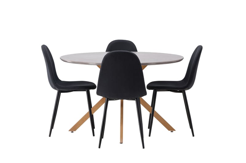 Piazza Matgrupp + 4 stolar Rektangulär - Grå - Möbler - Bord & matgrupper - Matgrupper