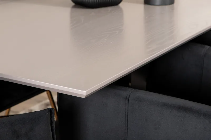 Piazza Matgrupp 180 cm Rektangulär med 6 Petra stolar - Svart - Möbler - Bord & matgrupper - Matgrupper