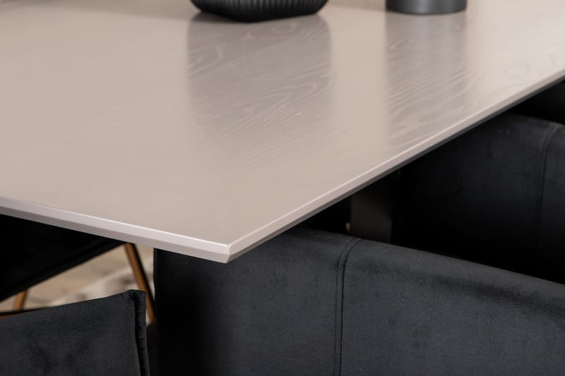 Piazza Matgrupp 180 cm Rektangulär med 6 Petra stolar - Svart - Möbler - Bord & matgrupper - Matgrupper