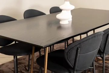 Pipi Matgrupp 190 cm inkl 6 Moncoll Stolar - Svart/Koppar - Möbler - Bord & matgrupper - Matgrupper