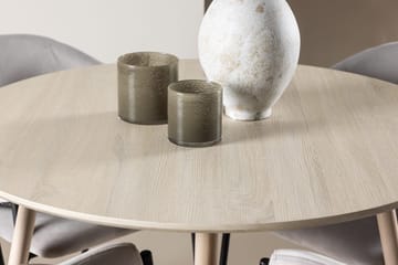 Plaza Matbord 100 cm med 4 Evelina Karmstol - Möbler - Bord & matgrupper - Matgrupper