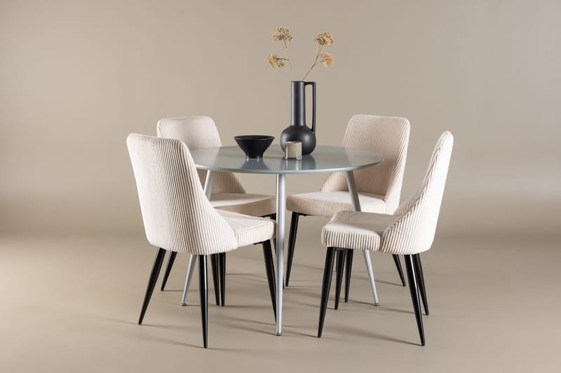 Plaza Matbord 100 cm med 4 Leone Matstol
