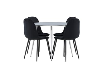 Plaza Matbord 100 cm med 4 Polar Köksstol - Möbler - Bord & matgrupper - Matgrupper