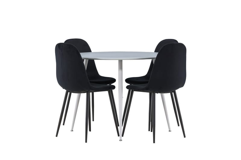 Plaza Matbord 100 cm med 4 Polar Köksstol - Möbler - Bord & matgrupper - Matgrupper