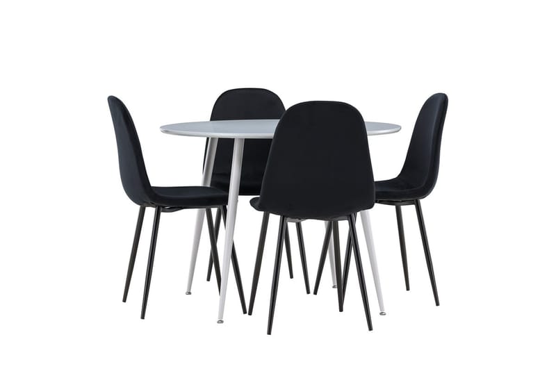 Plaza Matbord 100 cm med 4 Polar Köksstol - Möbler - Bord & matgrupper - Matgrupper