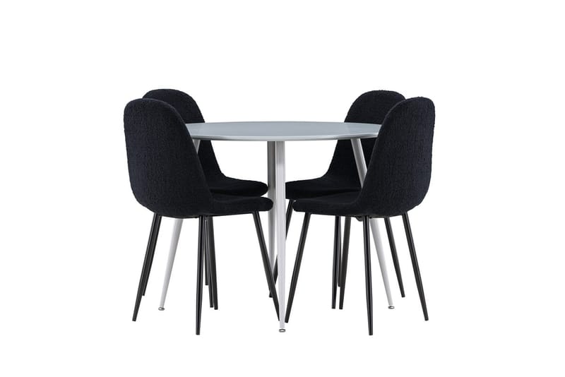 Plaza Matbord 100 cm med 4 Polar Matstol - Möbler - Bord & matgrupper - Matgrupper
