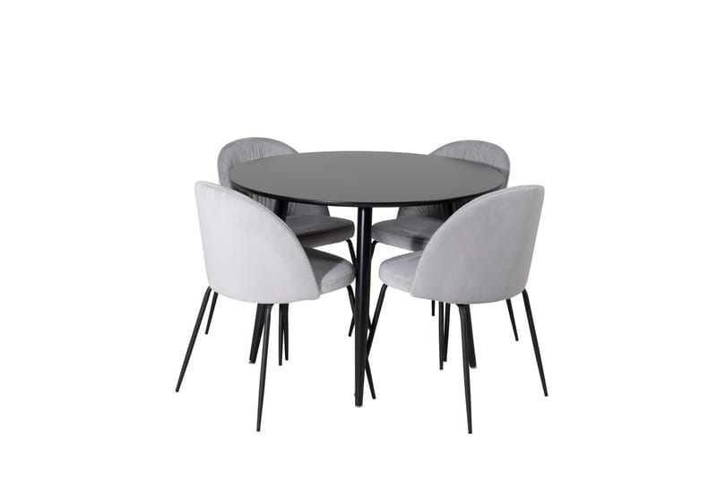 Plaza Matbord 100x100 cm med 4 Wrinkles Matstol - Möbler - Bord & matgrupper - Matgrupper