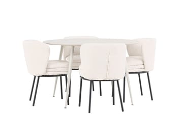 Plaza Matbord 120 cm med 4 Agnes Matstol - Möbler - Bord & matgrupper - Matgrupper