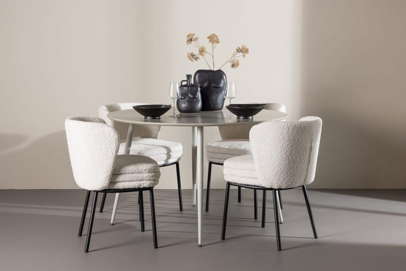 Plaza Matbord 120 cm med 4 Agnes Matstol