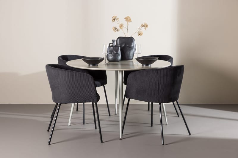 Plaza Matbord 120 cm med 4 Berit Karmstol