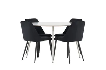 Plaza Matbord 120 cm med 4 Night Matstol - Möbler - Bord & matgrupper - Matgrupper