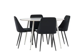 Plaza Matbord 120 cm med 4 Night Matstol - Möbler - Bord & matgrupper - Matgrupper