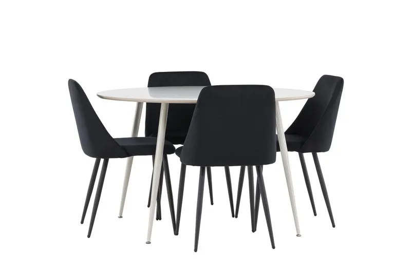 Plaza Matbord 120 cm med 4 Night Matstol - Möbler - Bord & matgrupper - Matgrupper
