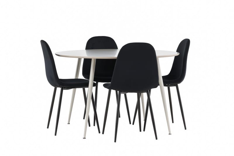 Plaza Matbord 120 cm med 4 Polar Köksstol - Möbler - Bord & matgrupper - Matgrupper