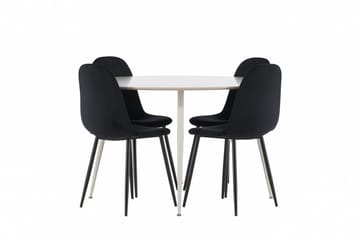 Plaza Matbord 120 cm med 4 Polar Köksstol - Möbler - Bord & matgrupper - Matgrupper