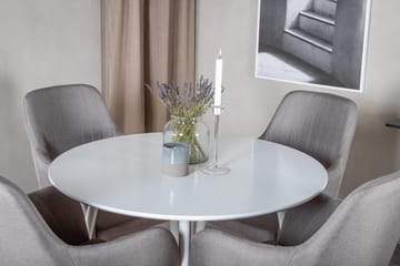 Plaza Matbord Runt med 4 Comfort Karmstol - Möbler - Bord & matgrupper - Matgrupper