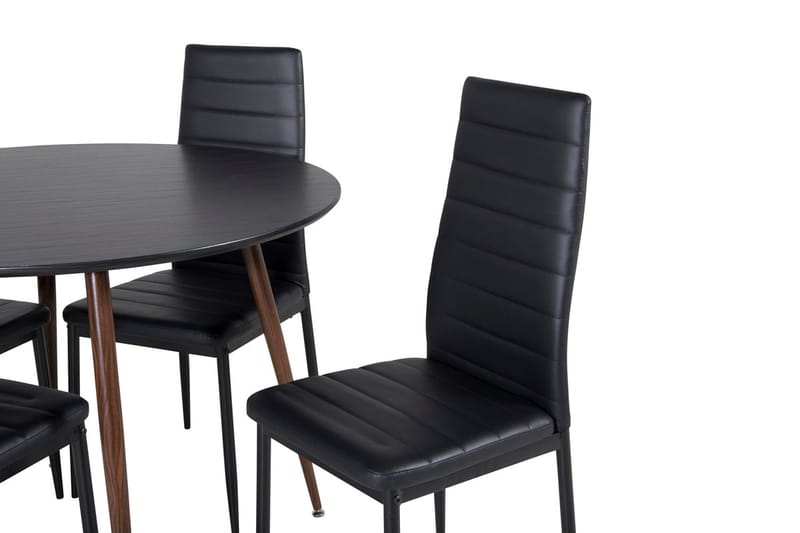 Plaza Matbord Runt med 4 Slim Matstol - Möbler - Bord & matgrupper - Matgrupper