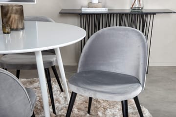 Plaza Matbord Runt med 4 Velvet Köksstol Sammet - Möbler - Bord & matgrupper - Matgrupper