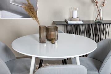 Plaza Matbord Runt med 4 Velvet Matstol Manchester - Möbler - Bord & matgrupper - Matgrupper