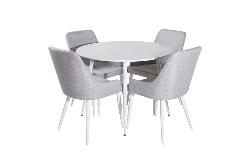 Plaza Matbord Runt med 4 Plaza Matstol