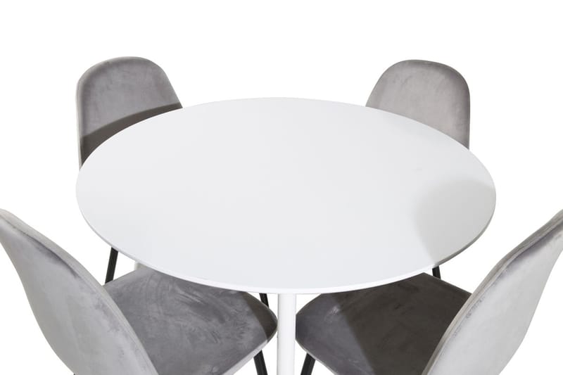 Plaza Matbord Runt med 4 Polar Köksstol - Möbler - Bord & matgrupper - Matgrupper