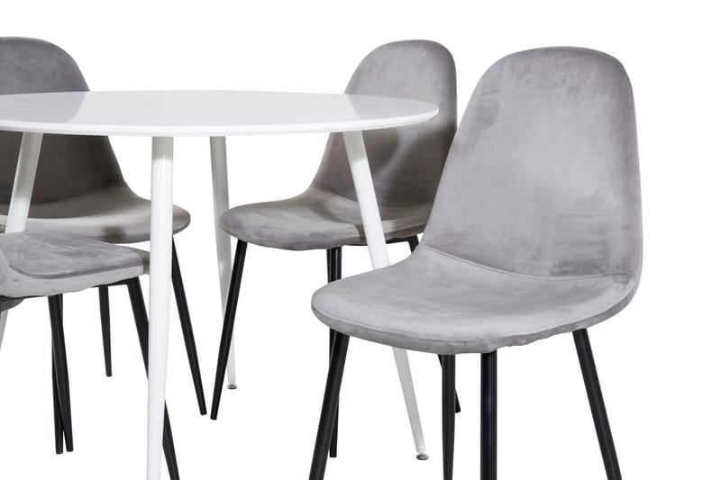 Plaza Matbord Runt med 4 Polar Köksstol - Möbler - Bord & matgrupper - Matgrupper
