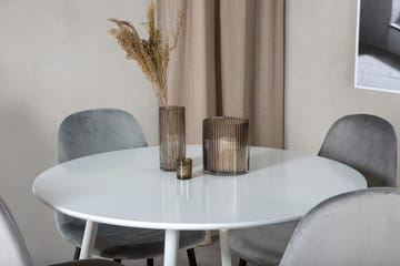 Plaza Matbord Runt med 4 Polar Köksstol - Möbler - Bord & matgrupper - Matgrupper