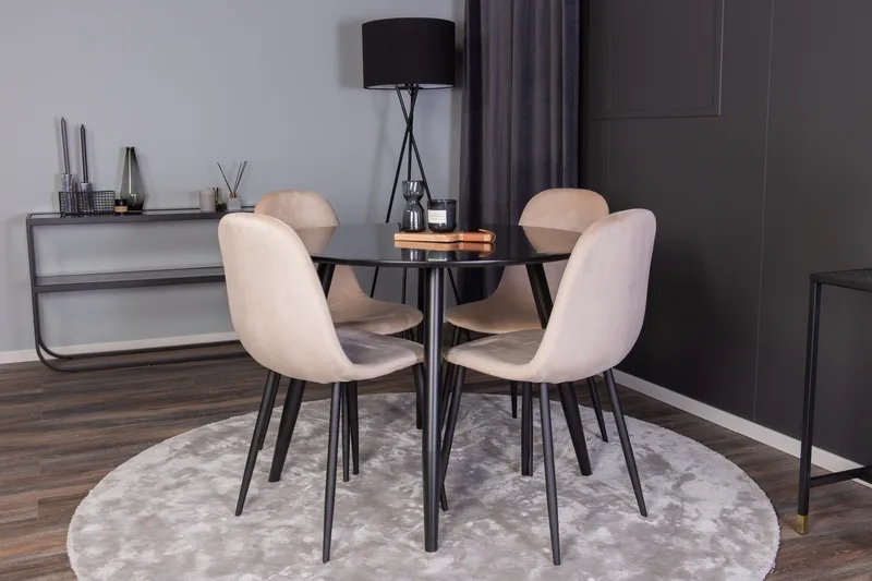 Plaza Matgrupp 100 cm Rund med 4 Polar stolar, undefined