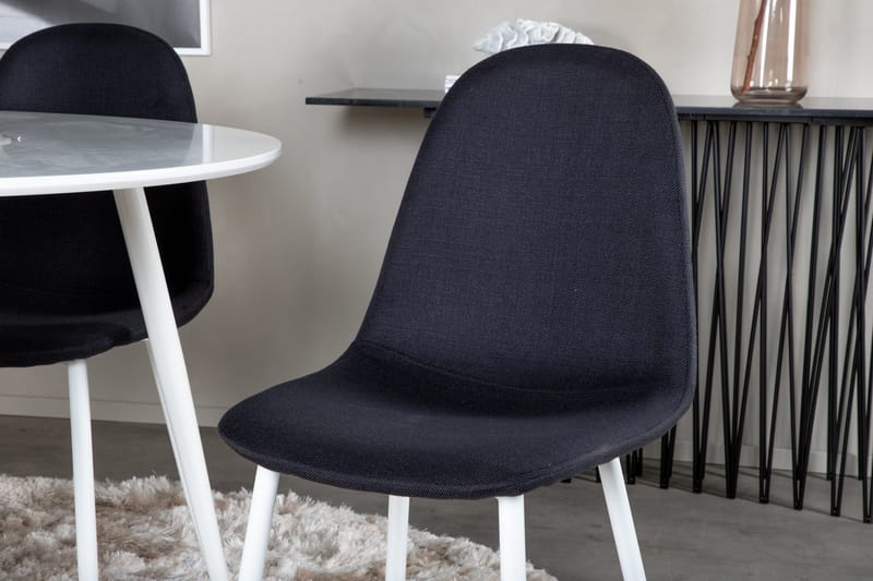 Plaza Matgrupp 100 cm Rund med 4 Polar stolar - Svart - Möbler - Bord & matgrupper - Matgrupper