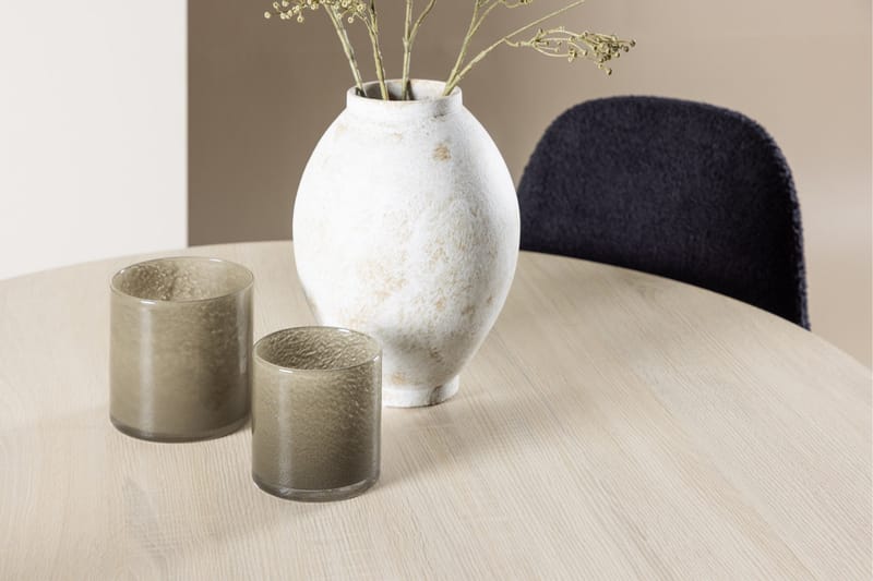 Plaza Matgrupp 100 cm Rund med 4 Polar stolar - Whitewash/Svart - Möbler - Bord & matgrupper - Matgrupper