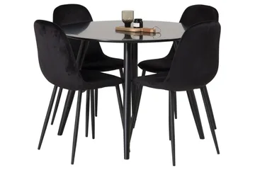 Plaza Matgrupp 100 cm Rund med 4 Polar stolar