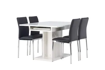 Pluto Matbord 120x90 cm med 4 Lily Matstol - Möbler - Bord & matgrupper - Matgrupper