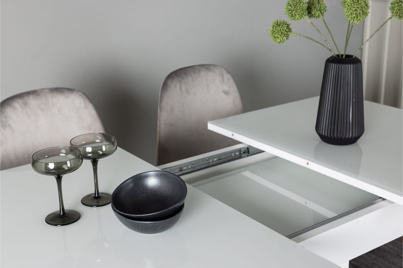 Pluto Matgrupp 120 cm Rektangulär med 4 Eva stolar - Ljusgrå - Möbler - Bord & matgrupper - Matgrupper