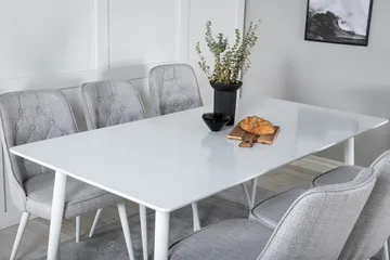 Polar Matbord 180 cm med 6 Velvet Deluxe Matstol - Möbler - Bord & matgrupper - Matgrupper