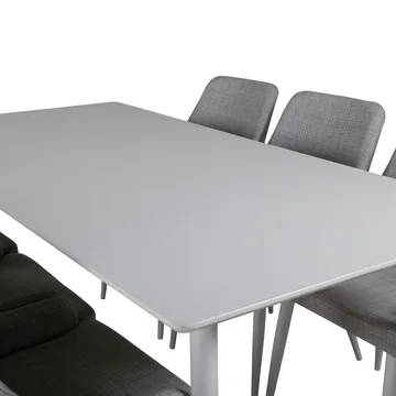 Polar Matbord 180 cm med 6 Plaza Matstol - Möbler - Bord & matgrupper - Matgrupper