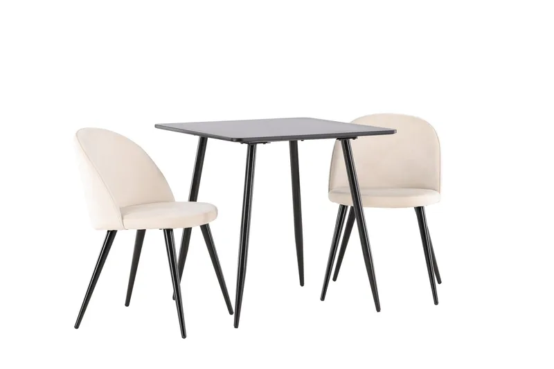 Polar Matgrupp 75 cm Kvadratisk med 2 Velvet stolar, undefined