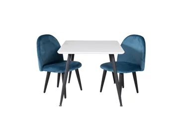 Polar Matgrupp 80 cm Rektangulär med 2 Velvet stolar