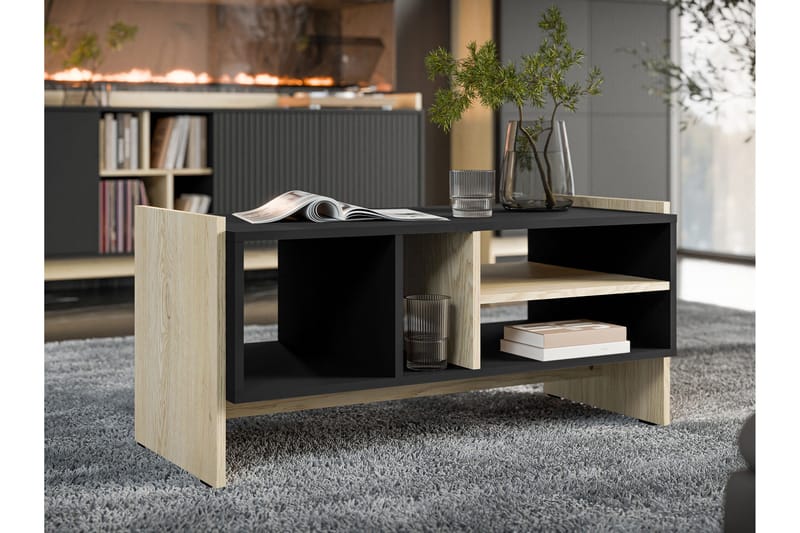 Polina Soffbord 100 cm - Brun/Svart - Möbler - Bord & matgrupper - Soffbord