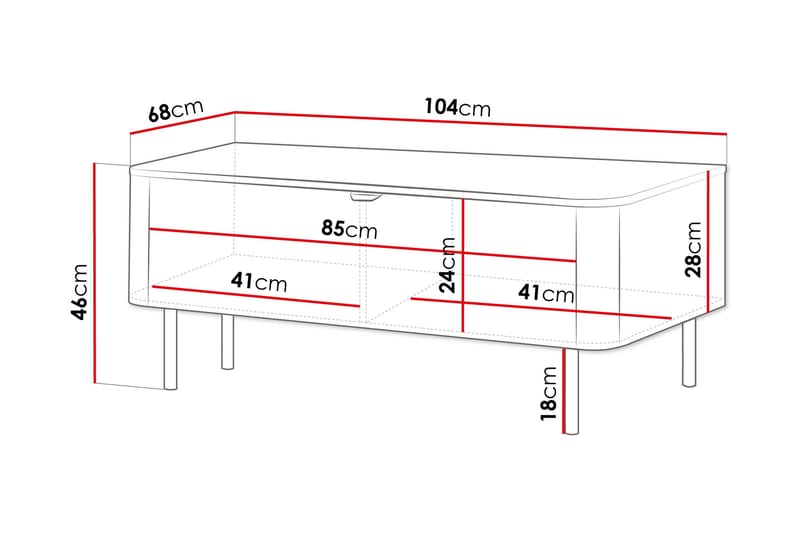 Pollena Soffbord 104 cm - Brun - Möbler - Bord & matgrupper - Soffbord